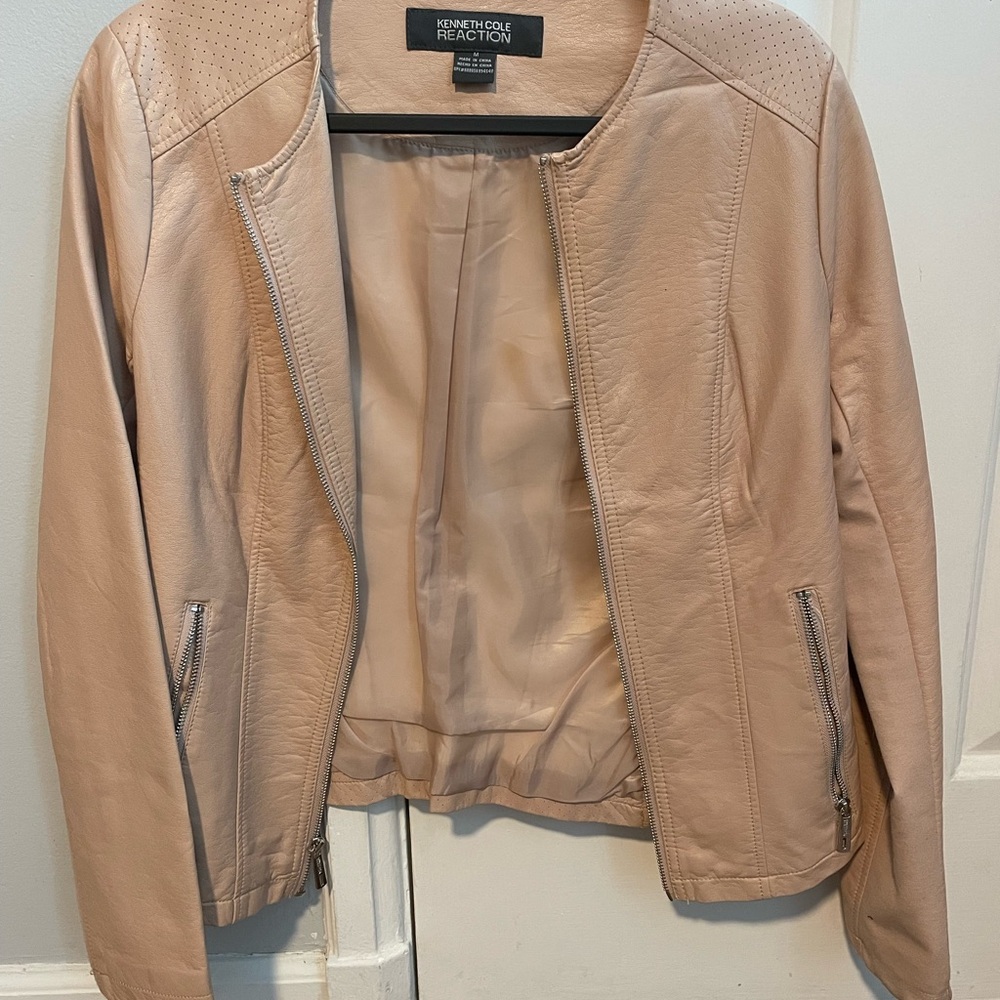 Kenneth Cole Reaction Women's light pink leather Jacket